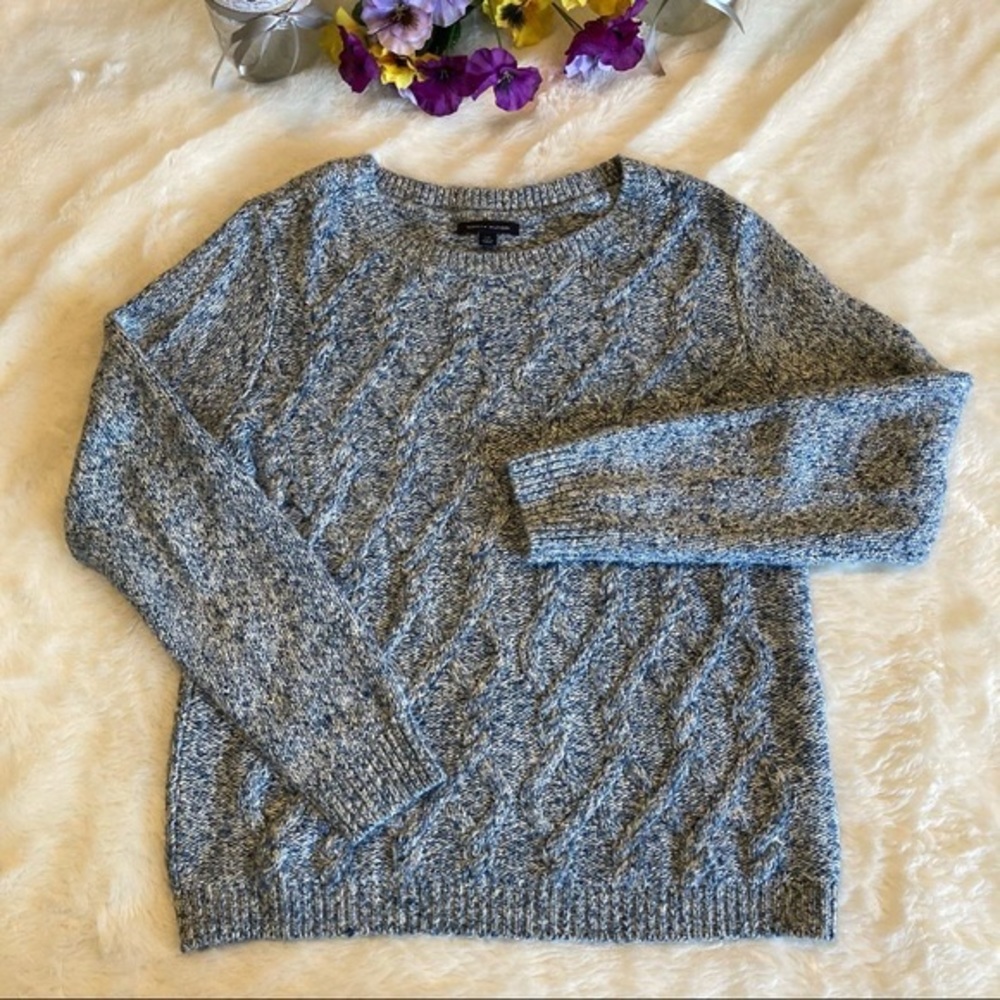 Tommy Hilfiger Blue Knit Crew Neck Sweater Sz M NWT